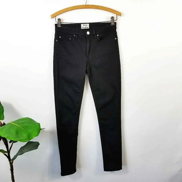 ACNE STUDIOS Mid Rise Skin 5 Black Jean's 26 - Picture 8 of 10